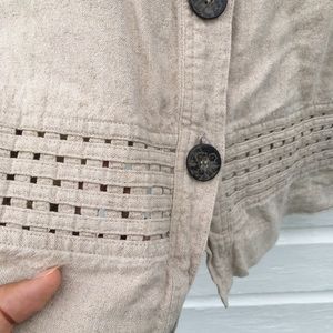 Vintage Tops - Vintage cropped linen blouse Vintage Tops - Vintage cropped linen blouse
